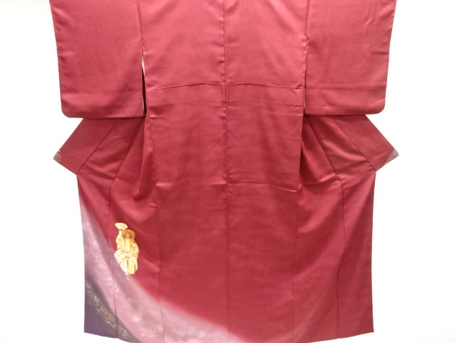 JAPANESE KIMONO / HOMONGI / EMBROIDERY / NOH ACTOR